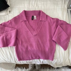 H&M Collared Pink Sweater